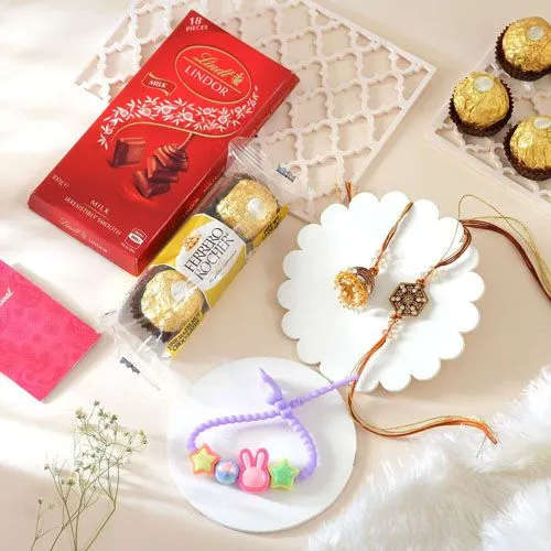 Rakhi and Chocolate Delight Gift Set