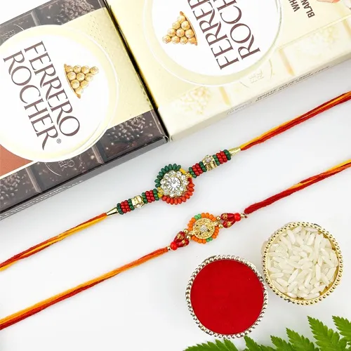 Feisty Ferrero Rocher Duo N Best-pal 2 Rakhis