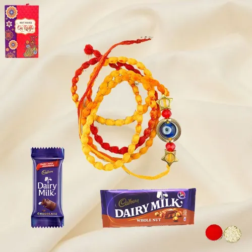 Evil Eye Rakhi with Cadbury Twist