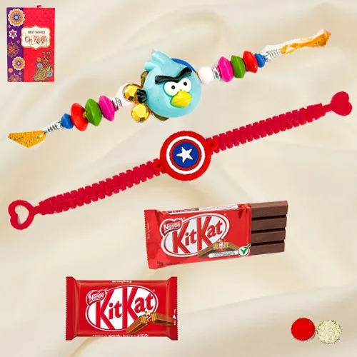 Toon Time Kids Rakhi with Kit Kat Splashes