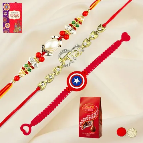 Lindt Truffles with Pearly n Kids Rakhi Set