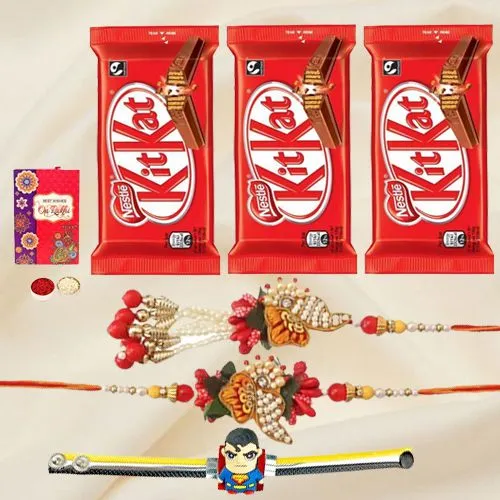 Cheery bonds with Family Rakhi Sets n Kit Kat