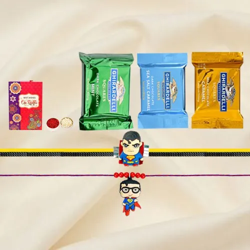 Jolly Ghiradelli n Superman Kids Rakhi