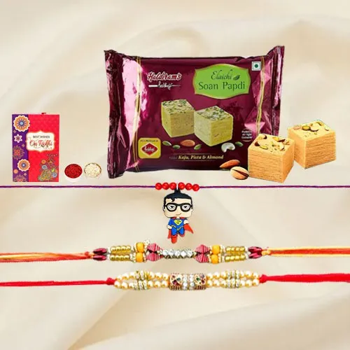 Soan with Beads n Stone Rakhi Sets