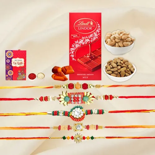 Beads Glory Rakhi with Goodness Choco n Nuts