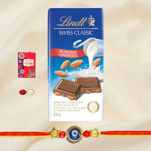 Lindt Binges for Blue Evil Eye Rakhi