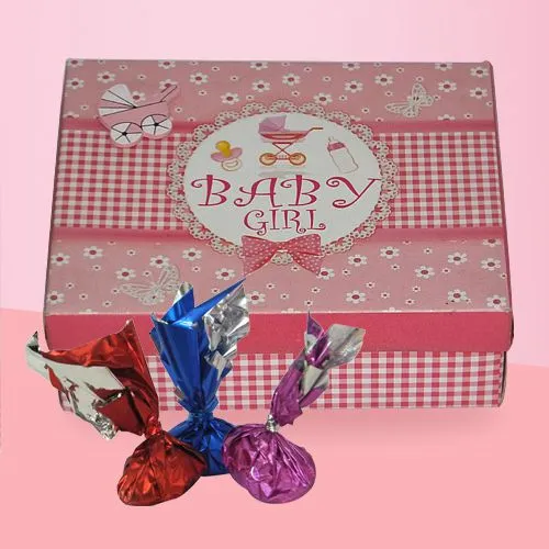 Deliver Assorted Chocolates in Baby Girl Box
