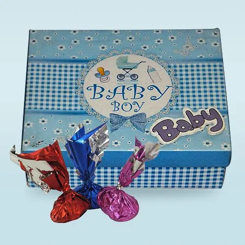 Deliver Assorted Chocolates in Baby Boy Box