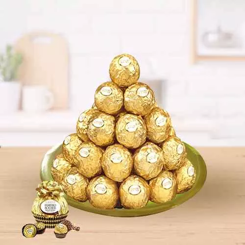 Deliver Golden Platter of Ferrero Rocher
