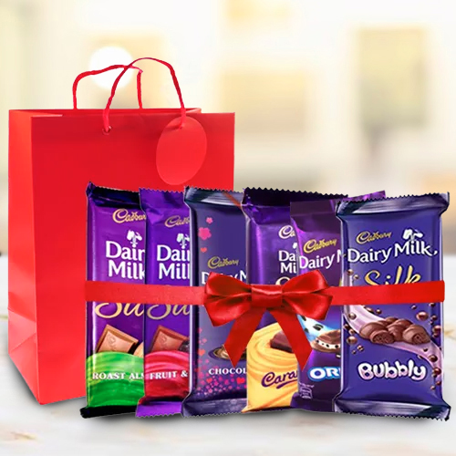 Order Cadburys Chocolate in Red Handbag