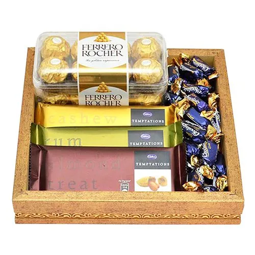 Deliver Chocolates in Festive Tray Online