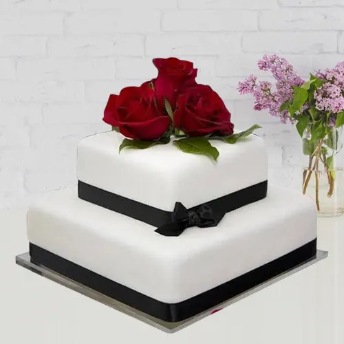 Send 2 Tier Wedding Cake