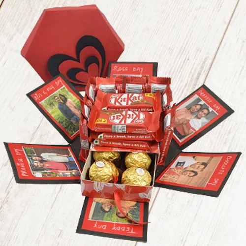 Buy Now - Bamboo Basket Bouquet of Nestle Kitkat Chocolate Pack of 6 with  Soft Toy & Message Card + Laxmi ATM Card (All Items As Shown in Image) -  Visit now