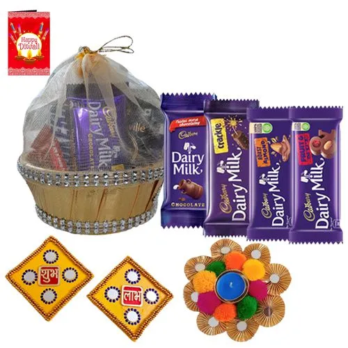 Mast Diwali Hamper of Chocolates N Tea lights Holder