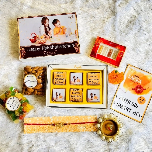 Stunning Rakhi N Treats Personalized Hamper