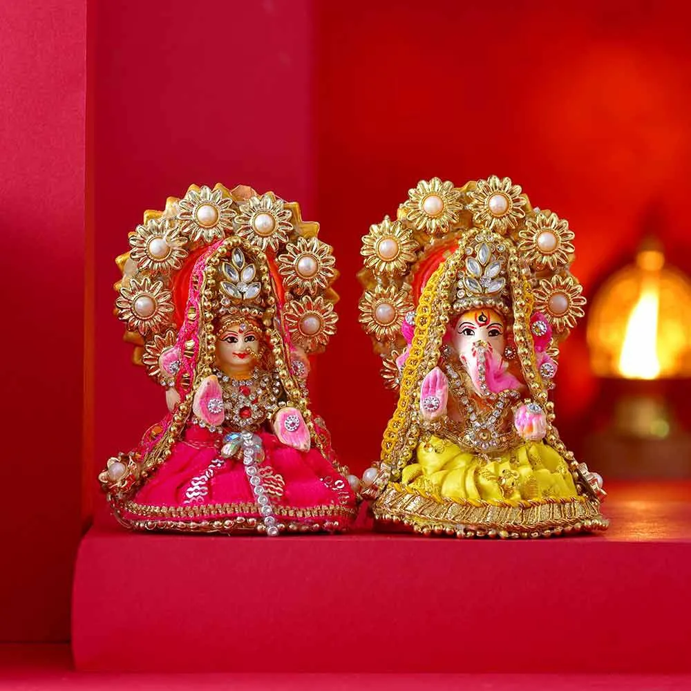 Divine Terracotta Lakshmi  N  Ganesha Duo