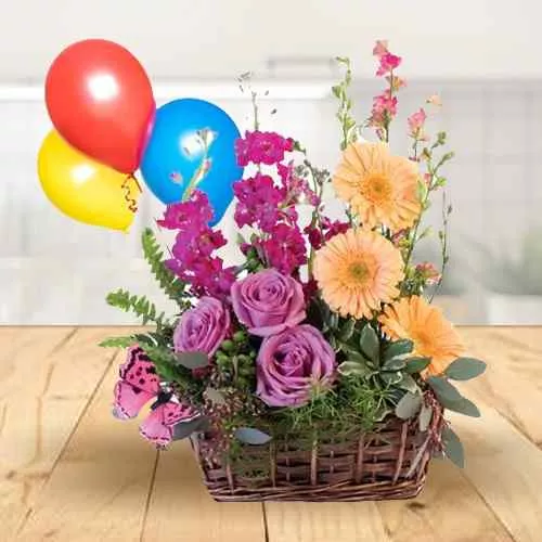 Order Flowers and Colorful Balloons Online