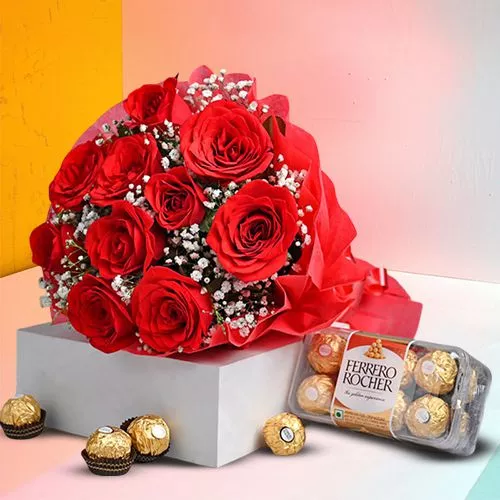 Elegant Rose N Chocolate Gift Set