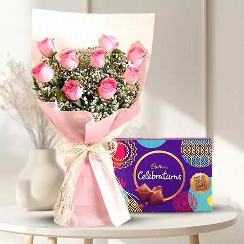 Rosy Surprise with Chocolate Treats