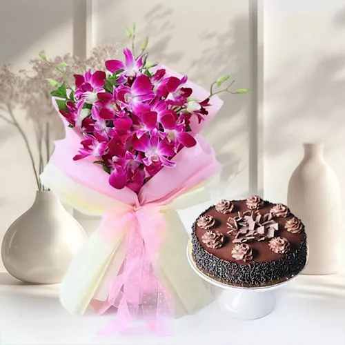 Pristine Orchids N Truffle Cake Treat