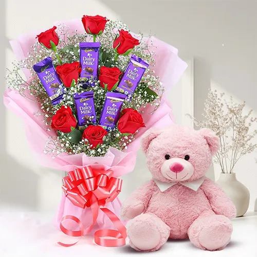 Adorable Rose, Gypsophila  N  Teddy Treat