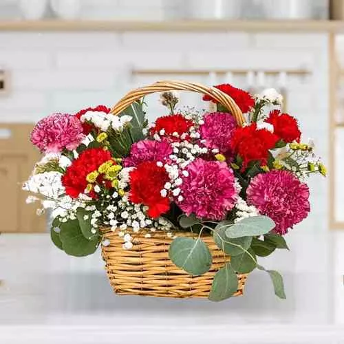 Special Arrangement of 30 Mixed Carnations to India.