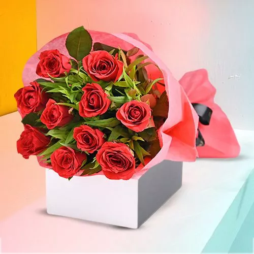 Romantic Red Roses Wrapped