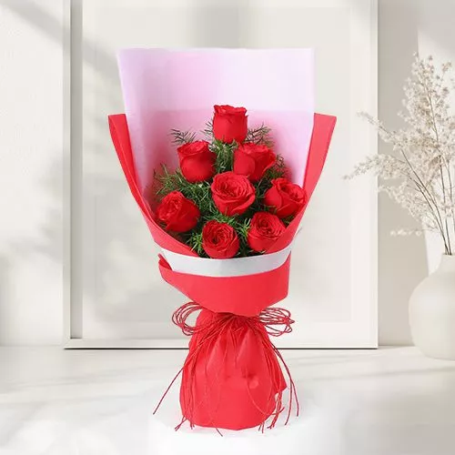 Blushing Red Roses Bouquet