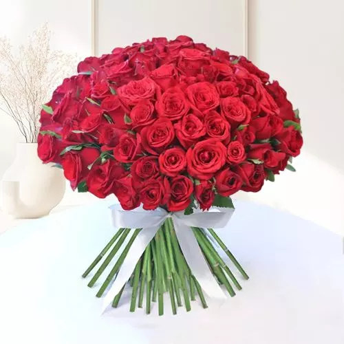 Stunning 100 Red Roses Bouquet