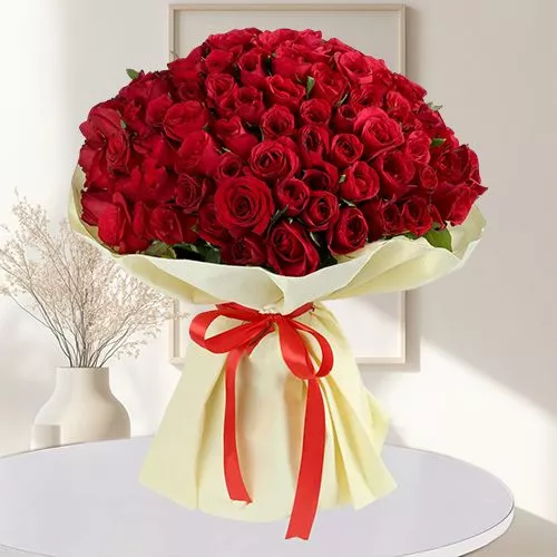 Timeless Red Roses Tied with Love