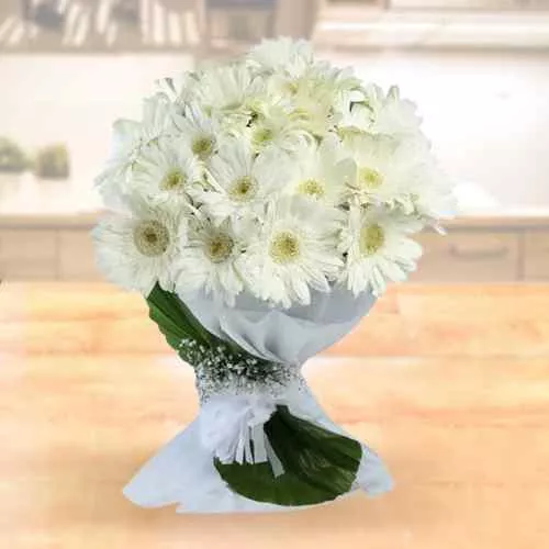 Order Arrangement of White Gerberas with Fillers