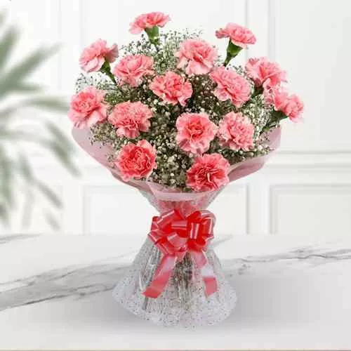 Shop Bunch of Pink Colored Carnations Online