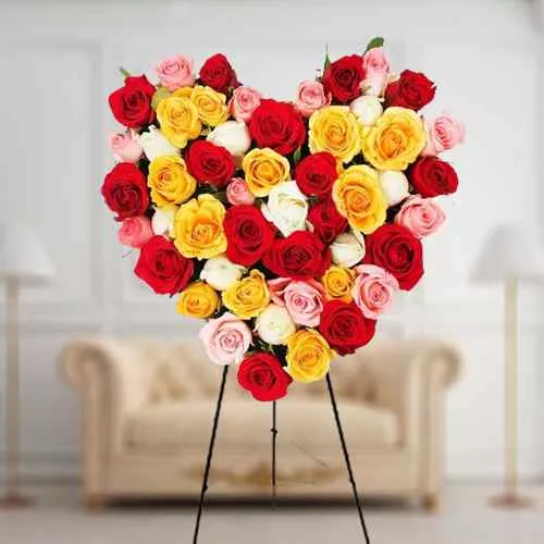 Send Gorgeous Hearty Assortment of Mixed Roses