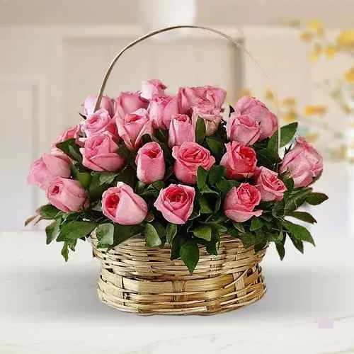 Send for Delicate Pink Roses Arrangement