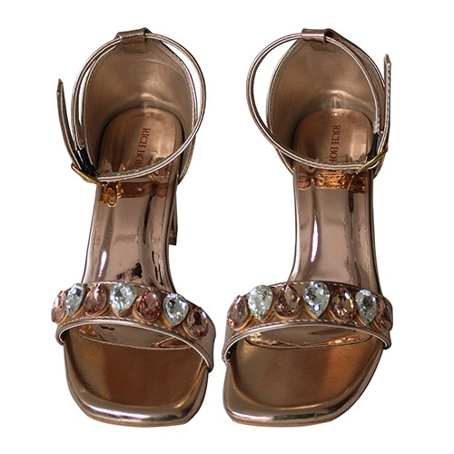 Elegant Golden Brown Heels for Ladies