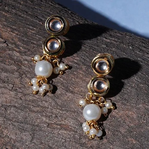 Luxe Kundan Pearl Teardrops