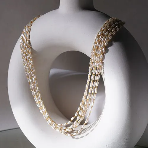 Chic Pearl Draped Statement Necklace