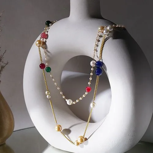 Vibrant Elegance Multi Stone Necklace