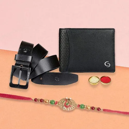 Elegant Getoree Leather Wallet N Belt Combo for Men