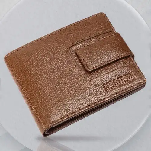 Premium RFID Protected Trifold Leather Mens Wallet