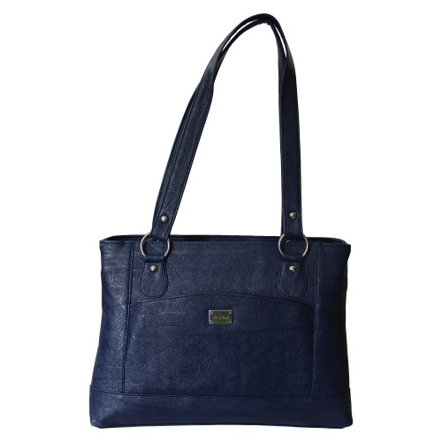 Exclusive Dark Blue Vegan Leather Ladies Vanity Bag