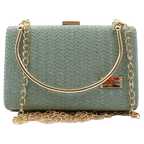 Womens Marvelous Crossbody Party Sling in Metal Frame