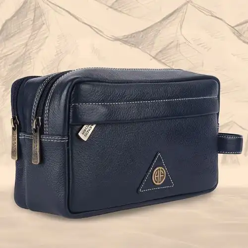 Amazing Mens Leather Toiletry Bag