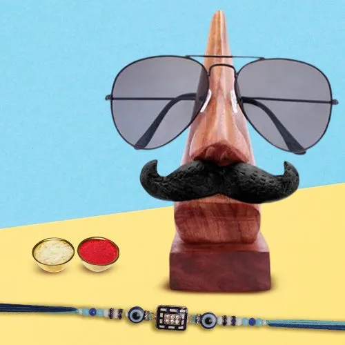 Attractive Handmade Nose Shape Spectacle Stand with Moustache