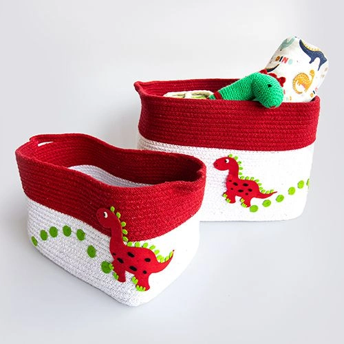 Premium Cotton Rope Baskets Pair