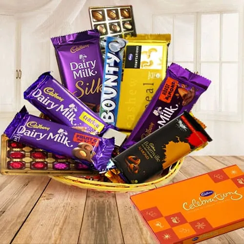 Deliver Cadburys N Homemade Chocolates in a Basket