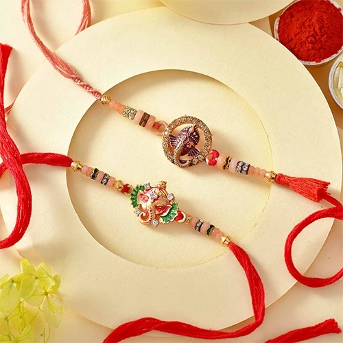 Antique Ganesha Rakhi Combo