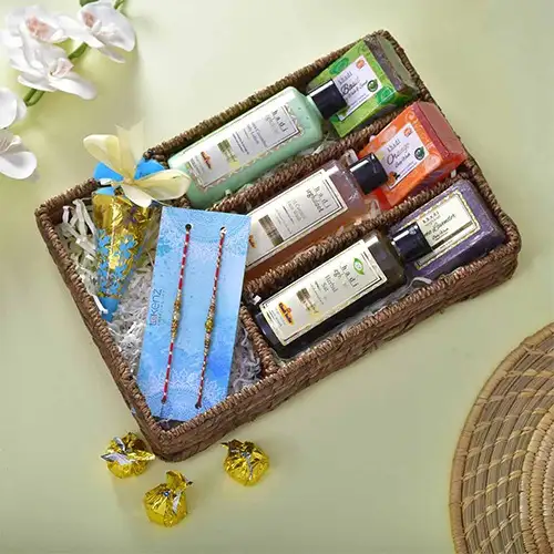 Trendsetting Duo Rakhi Spa Hamper