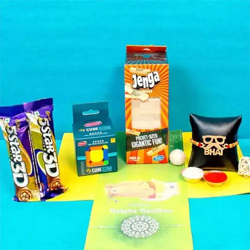 Charismatic Toys n Chocolate Rakhi Combo