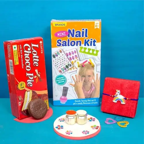 Trendsetting Nail Saloon  N  Unicorn Rakhi Hamper